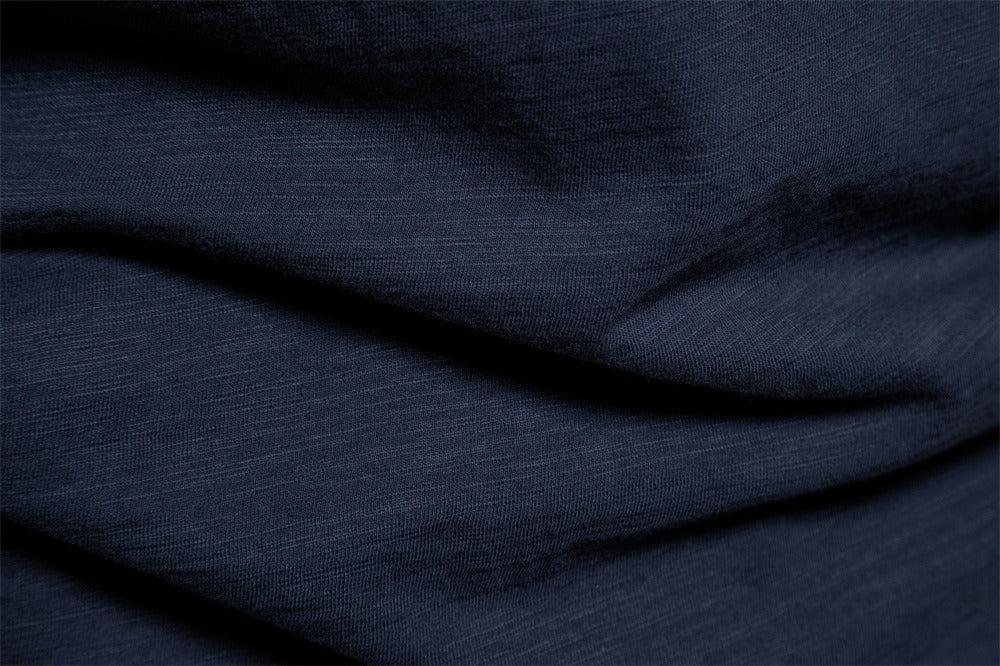Men’s Solid Slub Cotton V-Neck T-Shirt