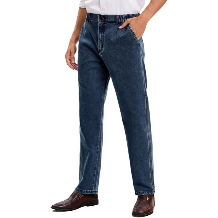 Men’s Elastic Waist Formal Flex Jeans