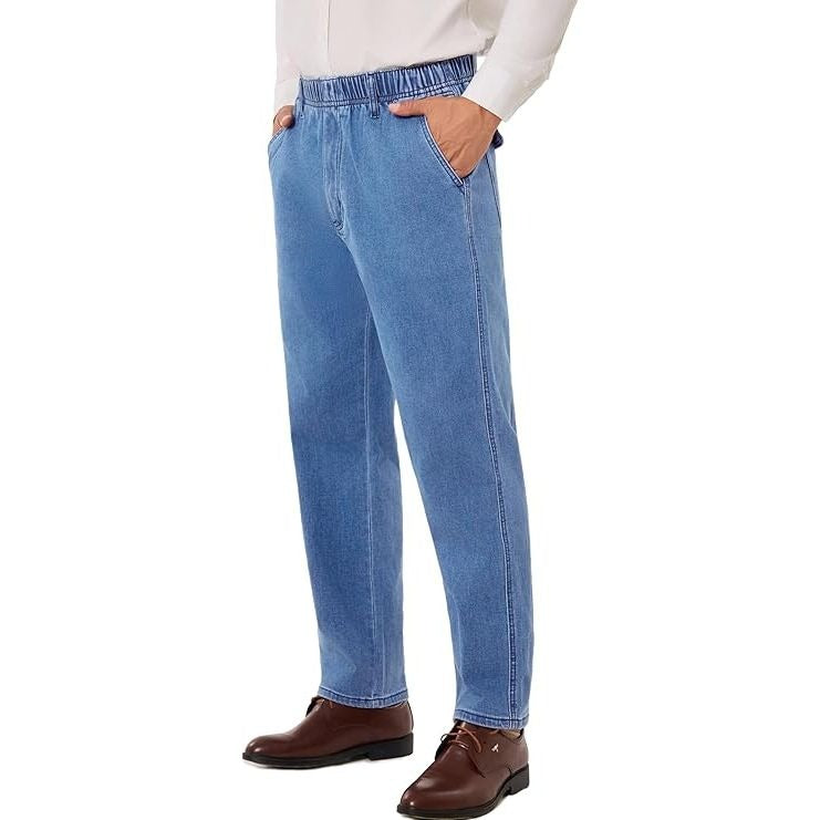 Men’s Pull-On Elastic Waist Stretch Jeans
