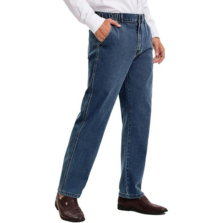 Men’s Elastic Waist Formal Flex Jeans