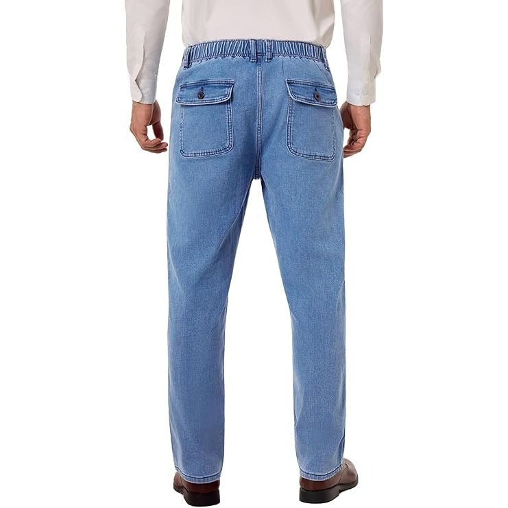 Men’s Pull-On Elastic Waist Stretch Jeans