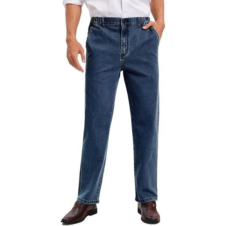 Men’s Elastic Waist Formal Flex Jeans