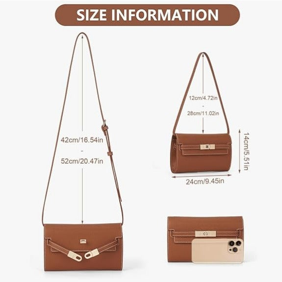Mini Vegan Leather Crossbody Bag with Adjustable Strap